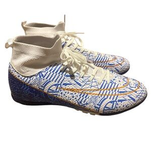 Unbranded Blue Gold White Mens High Top Soccer Cleats - Size 44